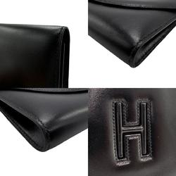 Hermes HERMES Clutch Bag Box Calf Black Men's Women's n0275