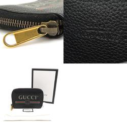 GUCCI Wallet/Coin Case Leather Black Men's Women's 496319 a0463