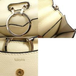 Valextra Business Card Holder/Card Case Holder Leather Ivory Women's h30458m