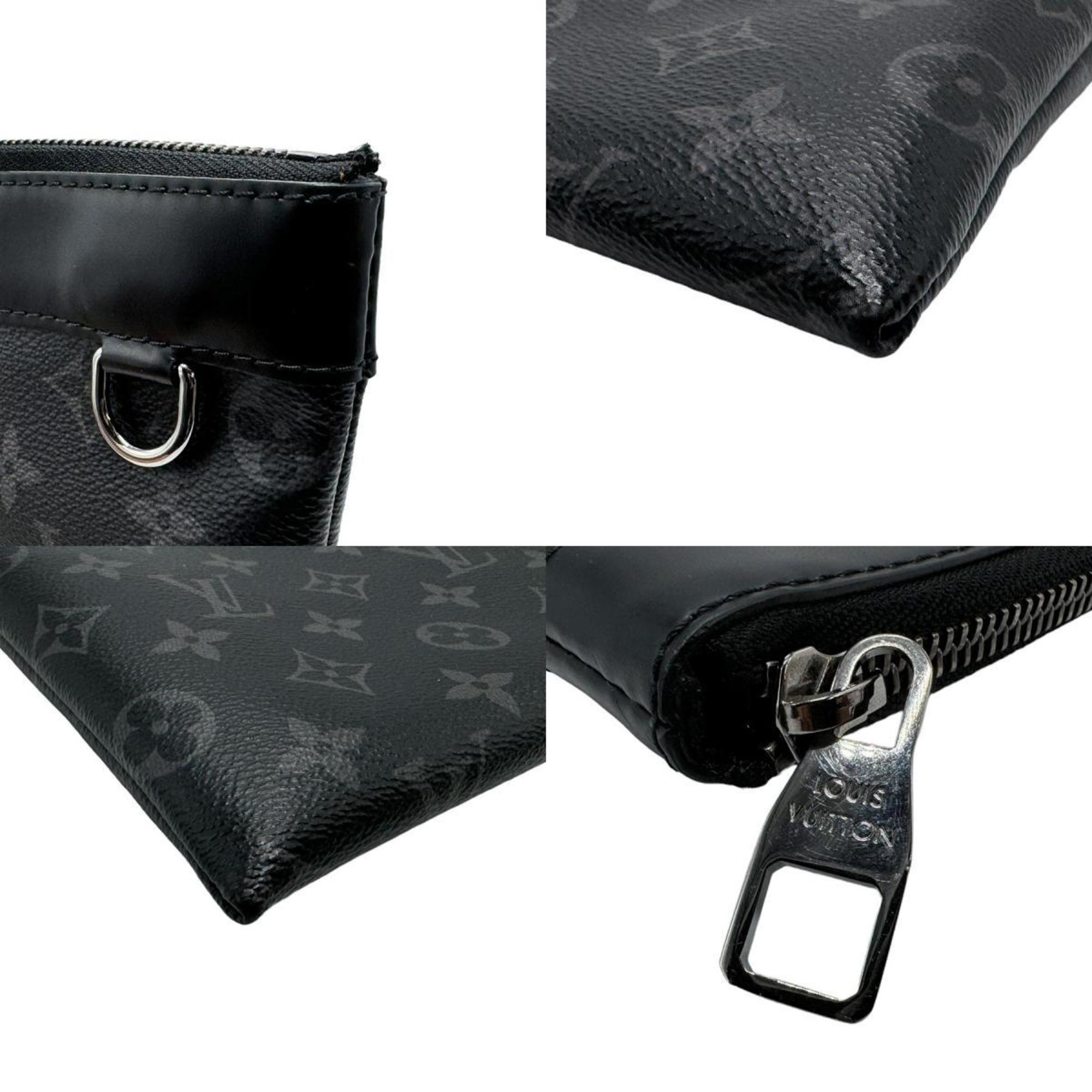 Louis Vuitton LOUIS VUITTON Clutch Bag Monogram Eclipse Pochette Discovery Black Men's M62291 z2102