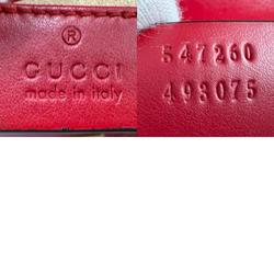 GUCCI Shoulder Bag Handbag GG Marmont Leather Red Women's 547260 z2091