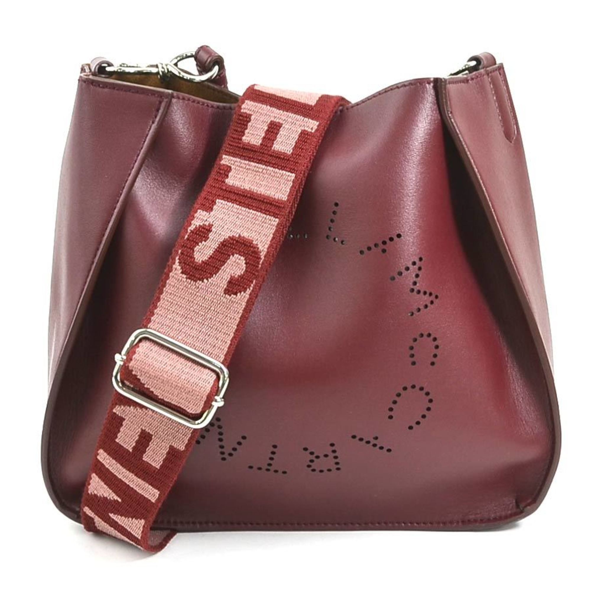 Stella McCartney shoulder bag, synthetic leather, Bordeaux, women's, r10116g