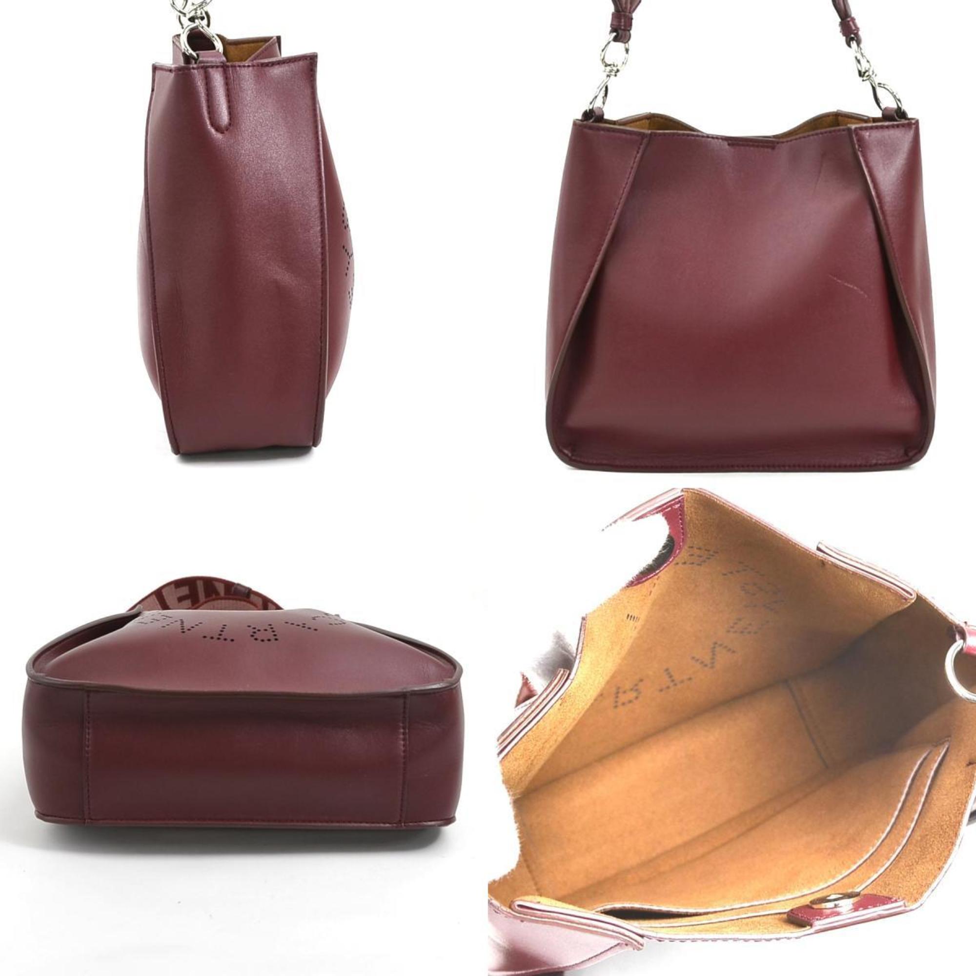 Stella McCartney shoulder bag, synthetic leather, Bordeaux, women's, r10116g