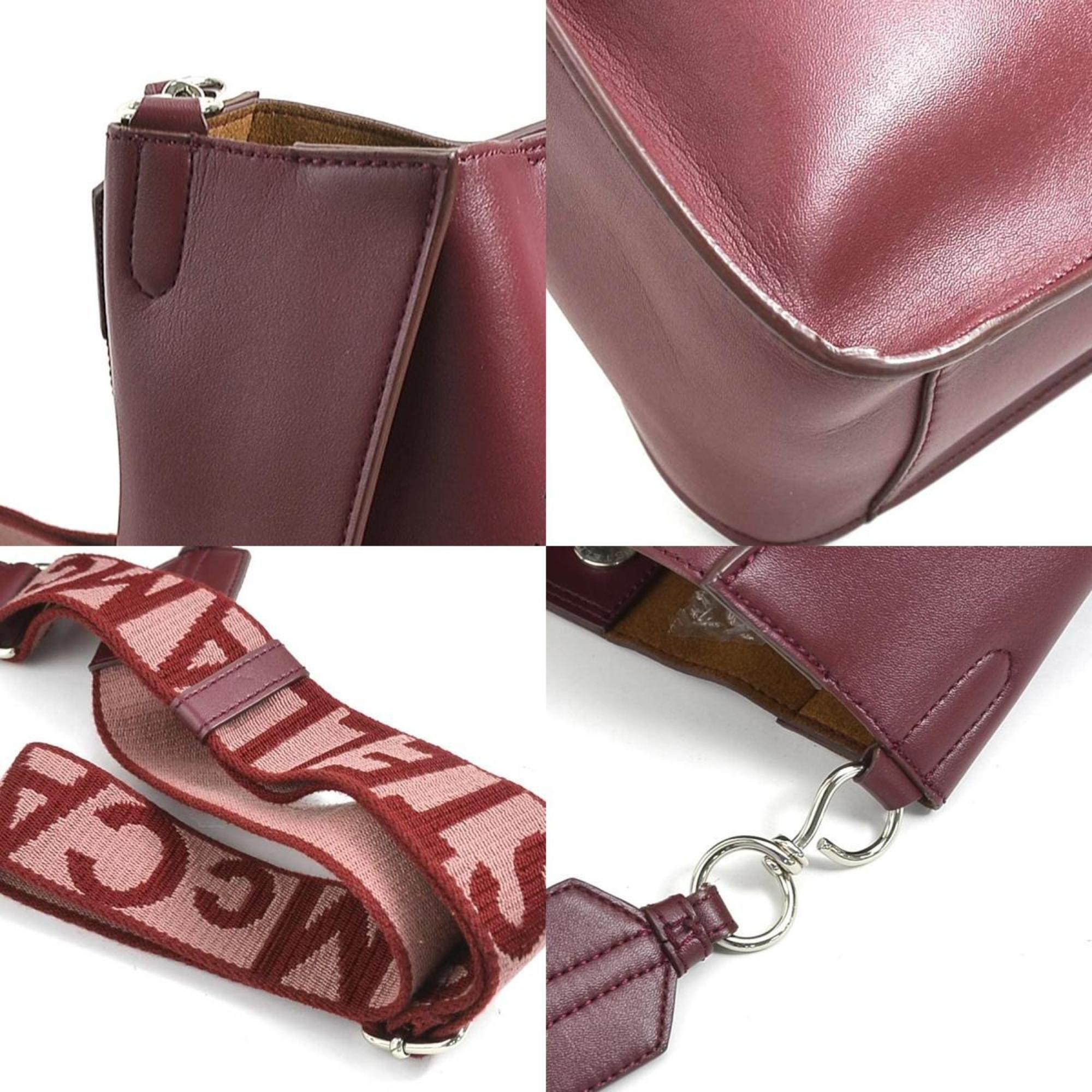 Stella McCartney shoulder bag, synthetic leather, Bordeaux, women's, r10116g