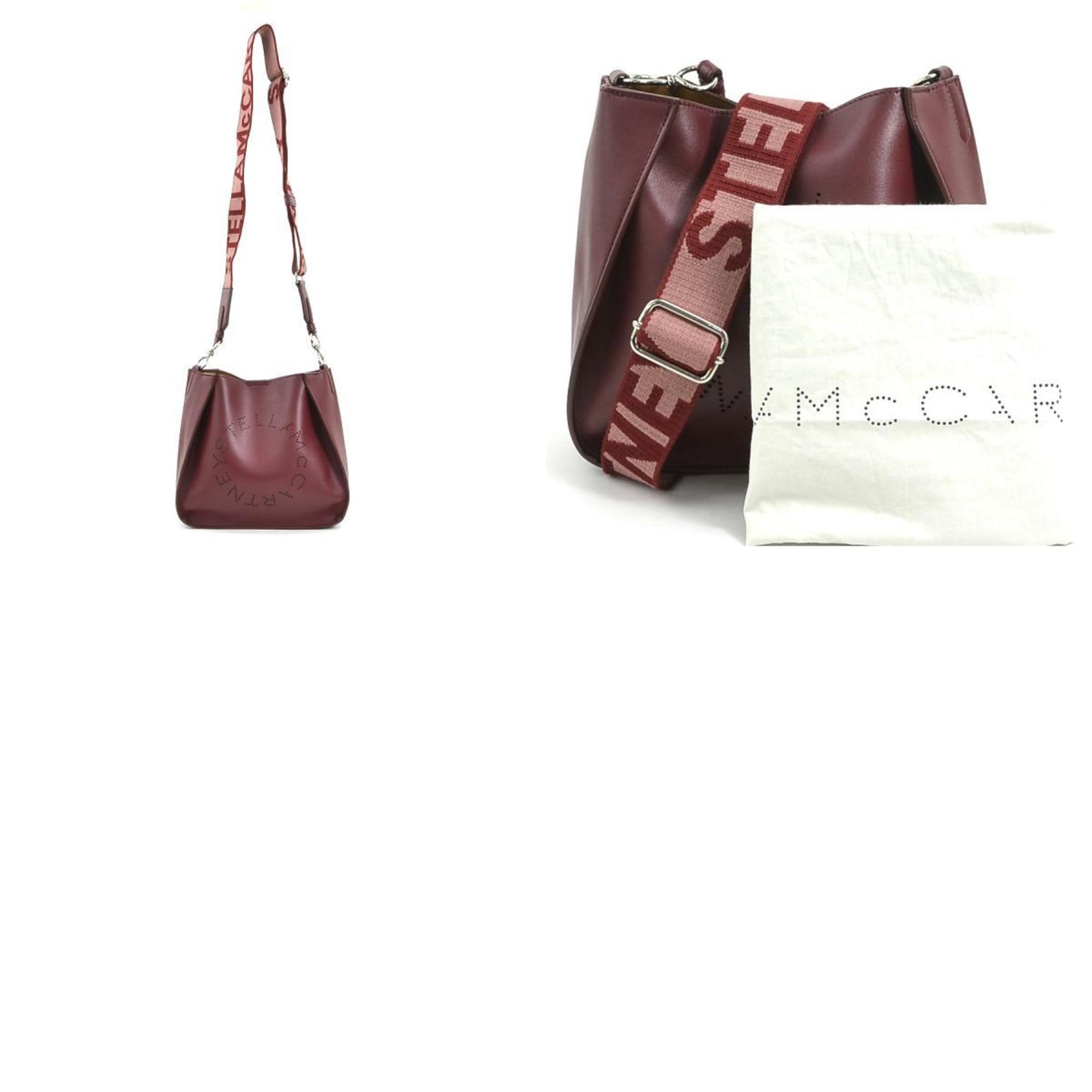 Stella McCartney shoulder bag, synthetic leather, Bordeaux, women's, r10116g