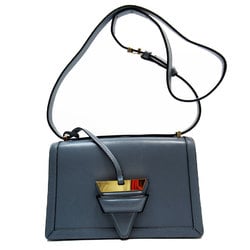 LOEWE shoulder bag Barcelona leather dark blue gold ladies w0647a