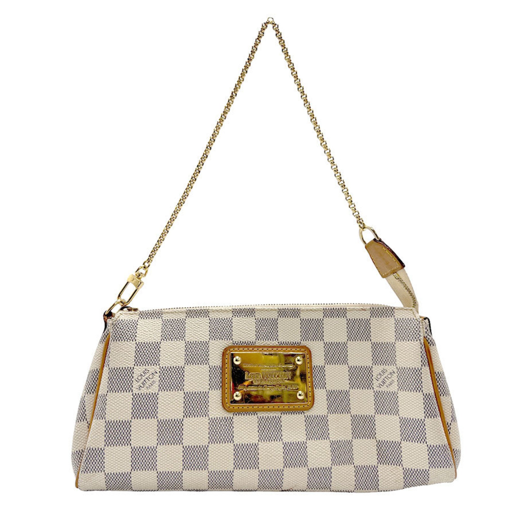 Louis Vuitton LOUIS VUITTON Handbag Shoulder Bag Damier Azur Eva Canvas Ivory Women's N55214 z2228