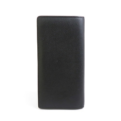 Louis Vuitton LOUIS VUITTON Bi-fold long wallet Taiga Portefeuille Brazza Black Men's M32572 e59022a