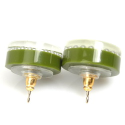 Chanel CHANEL Earrings Resin Green Women's h30463g