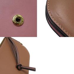 LOEWE Gate Continental Wallet Leather Brown Pink Gold Women's w0649a