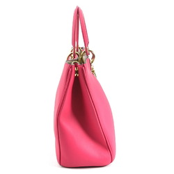 Christian Dior Handbag Shoulder Bag Diorissimo Leather Pink Women's a0450