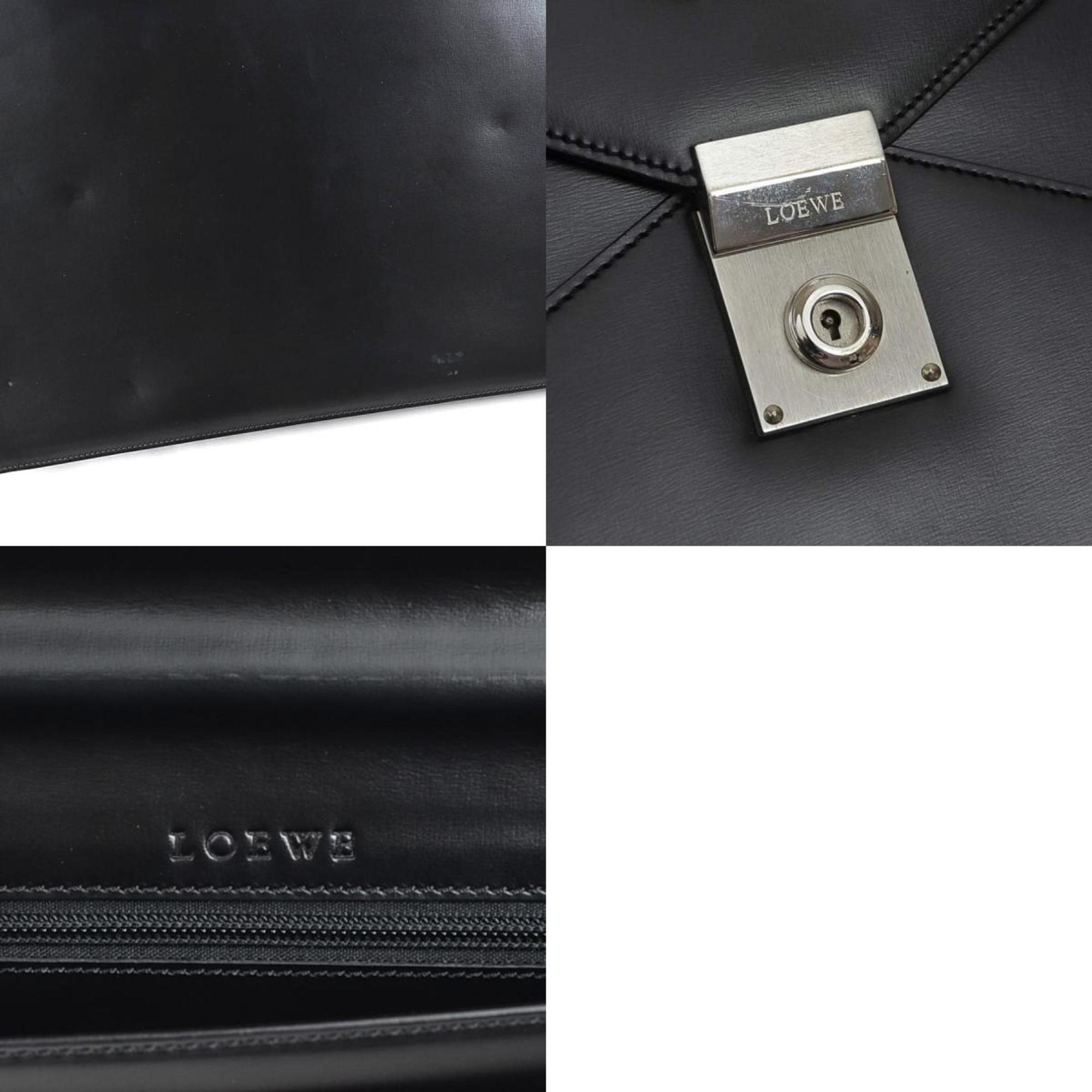 LOEWE handbag bag leather black men's h30444k