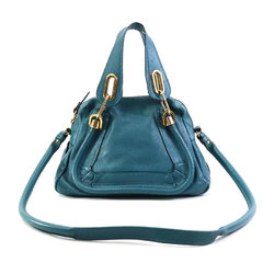 Chloé Chloe handbag shoulder bag leather green ladies r10117k