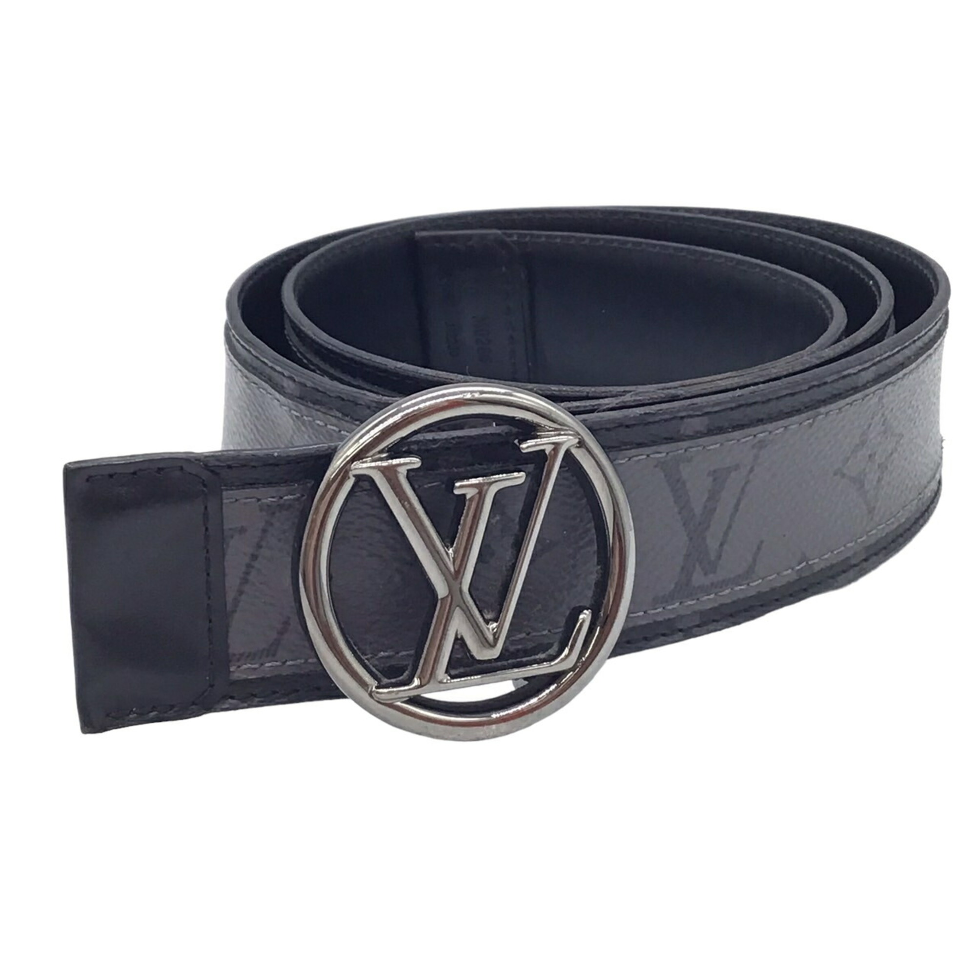 LOUIS VUITTON Louis Vuitton Monogram Eclipse Reverse Santur 90 LV Circle M0286 JJ2230 Leather Canvas Belt belt Men's Women's