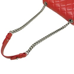 CHANEL Chanel Matelasse Full Flap Chain Shoulder Caviar Skin Bag Women's Red 23 Series