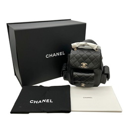 CHANEL Backpack Caviar Skin Black AS4399 Rucksack Women's