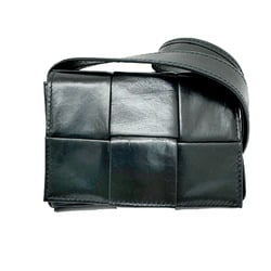 BOTTEGA VENETA Candy Cassette Intrecciato Shoulder Bag Leather 667048 Black Men's Women's