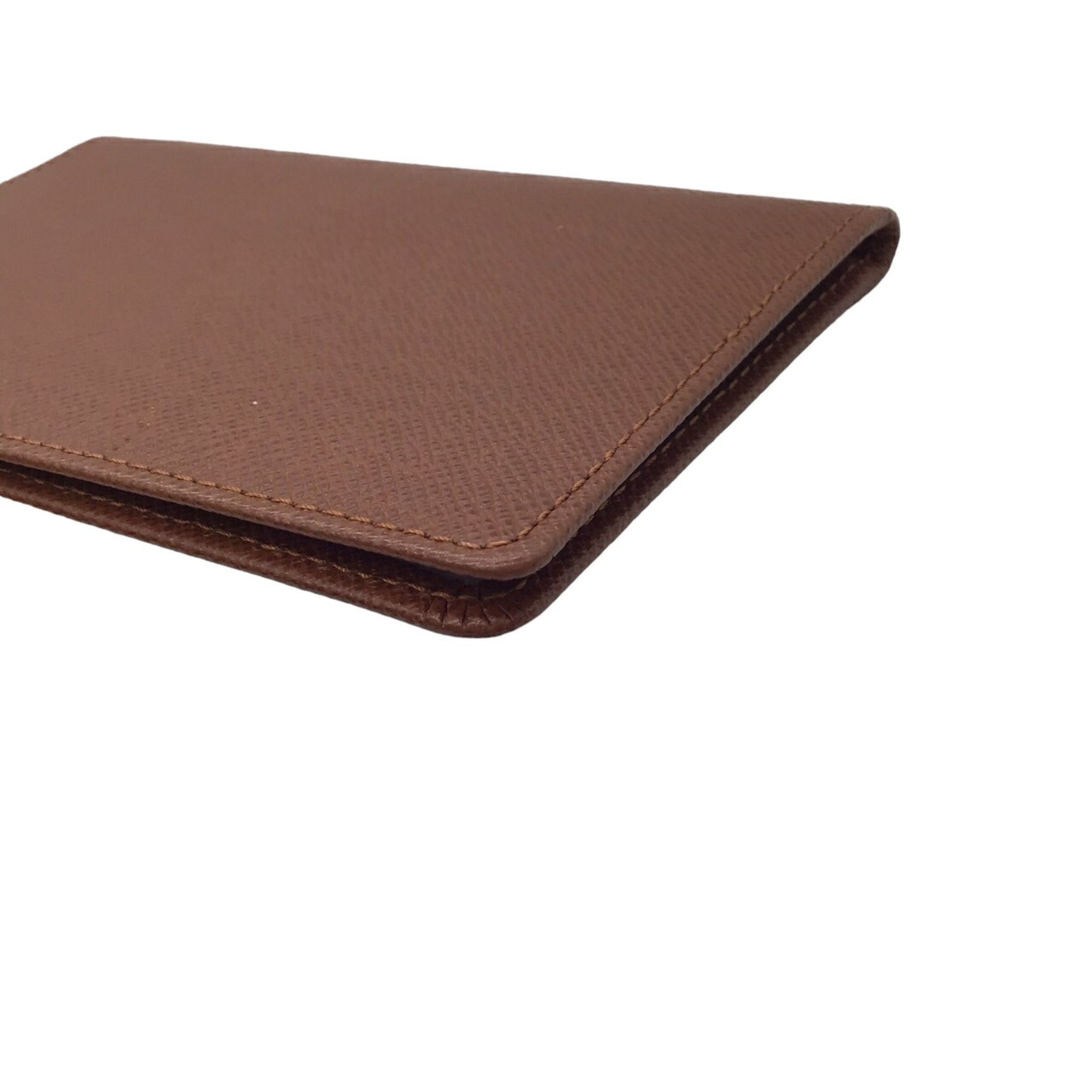 LOUIS VUITTON Louis Vuitton Taiga Pass Case Brown Leather Business Card Holder/Card Cover Item Men's Women's