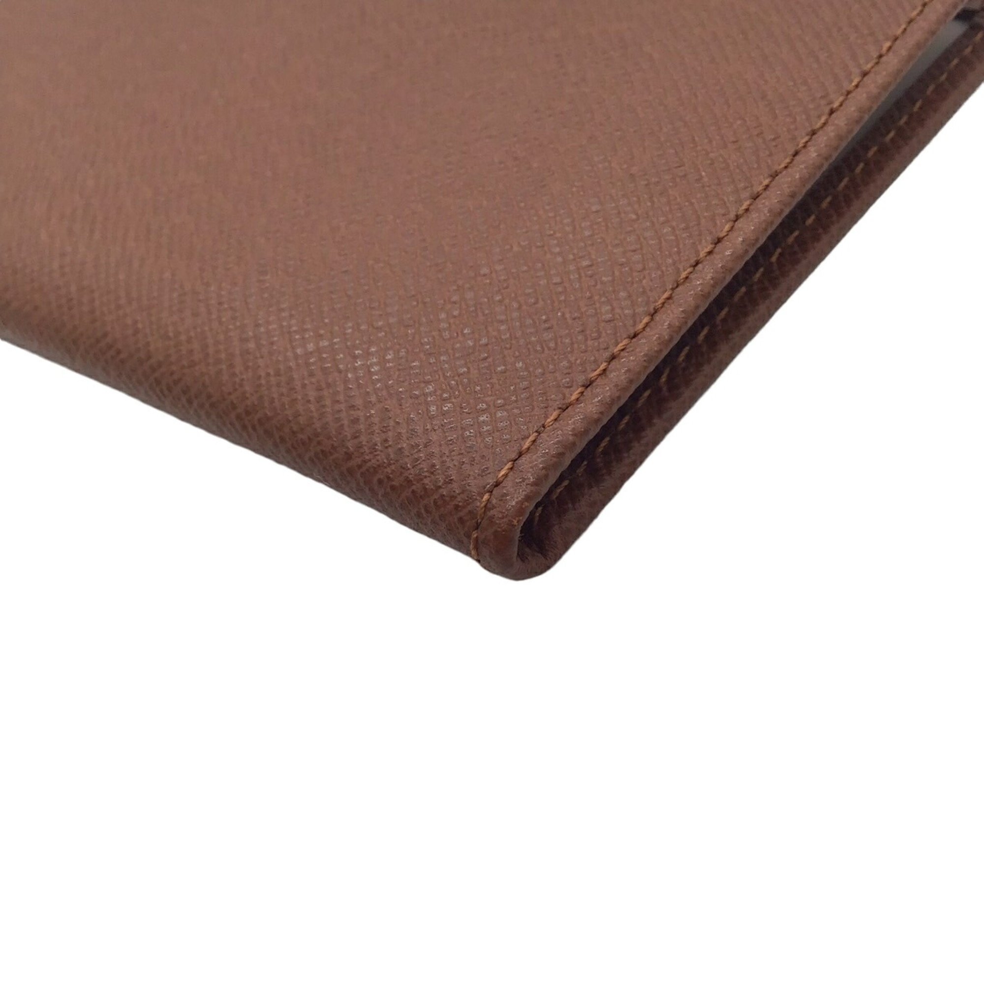 LOUIS VUITTON Louis Vuitton Taiga Pass Case Brown Leather Business Card Holder/Card Cover Item Men's Women's