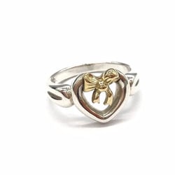 Tiffany & Co. Heart Ribbon Ring SV925 K18YG Silver Fashion Yellow Gold Ladies