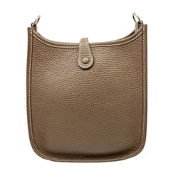 HERMES Evelyn TPM Amazon Taurillon Etoupe Y Stamp S Hardware Shoulder Bag for Men and Women