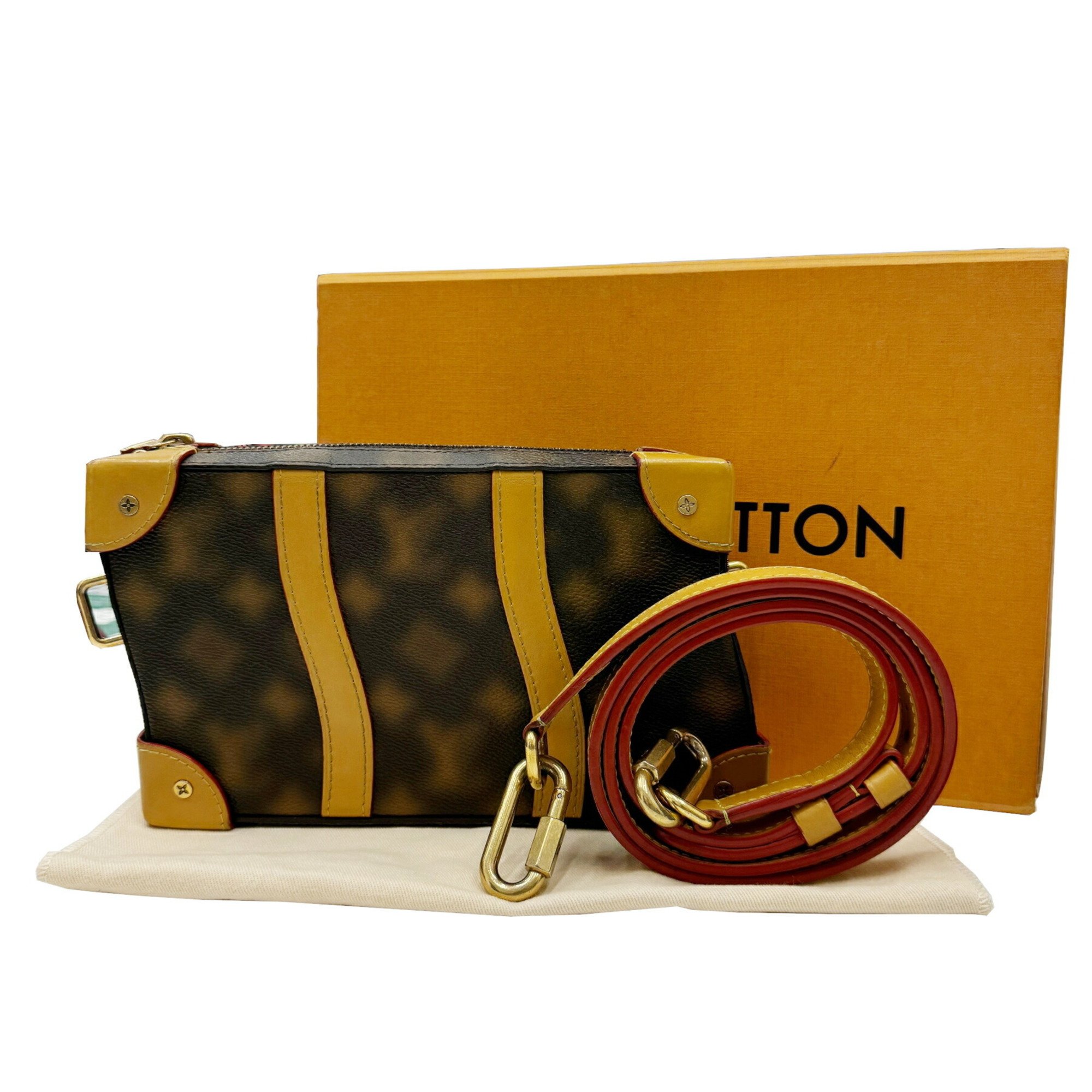 LOUIS VUITTON Soft Trunk M81580 RFID IC Chip This Is Not Monogram Leather Shoulder Bag for Men and Women