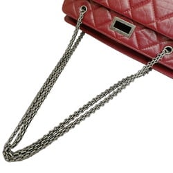 CHANEL 2.55 Chain Tote Bag Matelasse Leather Bordeaux Red 16 Series Women's