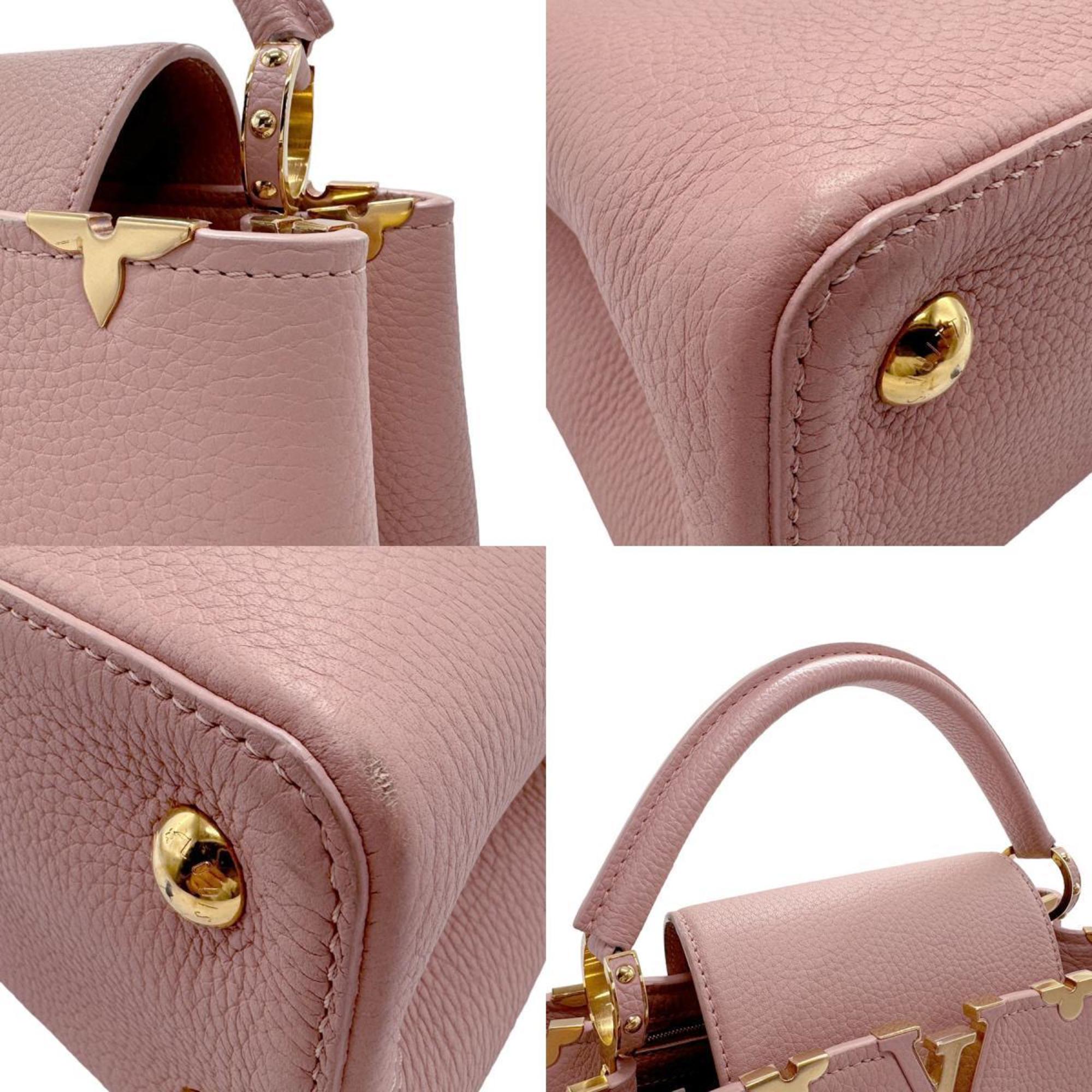 LOUIS VUITTON Handbag Shoulder Bag Capucines PM Leather Light Pink Gold Women's M54664 z2123