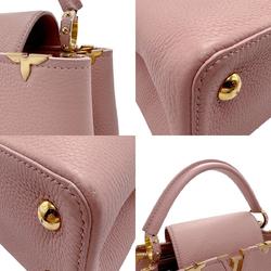 LOUIS VUITTON Handbag Shoulder Bag Capucines PM Leather Light Pink Gold Women's M54664 z2123