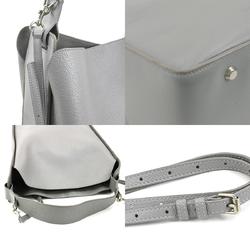 BALENCIAGA Shoulder Bag North South Leather Grey Women's 655451 R10114G