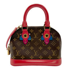 LOUIS VUITTON Handbag Shoulder Bag Totem Monogram Alma BB Canvas Brown Pink Women's M41659 z2137