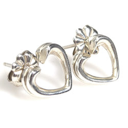 Tiffany & Co. Heart Earrings, Silver 925, Silver, Women's, H30461K