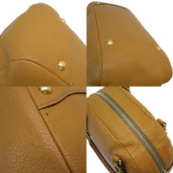 PRADA shoulder bag leather light brown gold women's w0638g