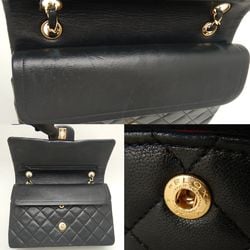 CHANEL W flap chain shoulder AO1112 bag lambskin black 252118