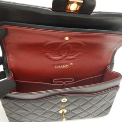 CHANEL W flap chain shoulder AO1112 bag lambskin black 252118