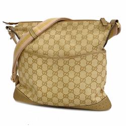 Gucci Shoulder Bag GG Canvas 145857 Brown Women's