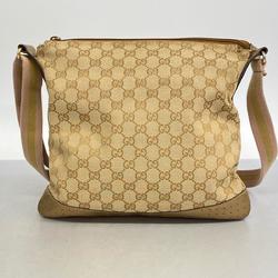 Gucci Shoulder Bag GG Canvas 145857 Brown Women's