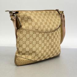 Gucci Shoulder Bag GG Canvas 145857 Brown Women's