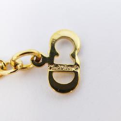 Christian Dior Necklace Emblem GP Plated Gold Women's