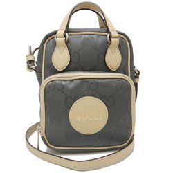 GUCCI 625850 Shoulder Bag OFF THE Grid Nylon x Leather Gray Beige 252062