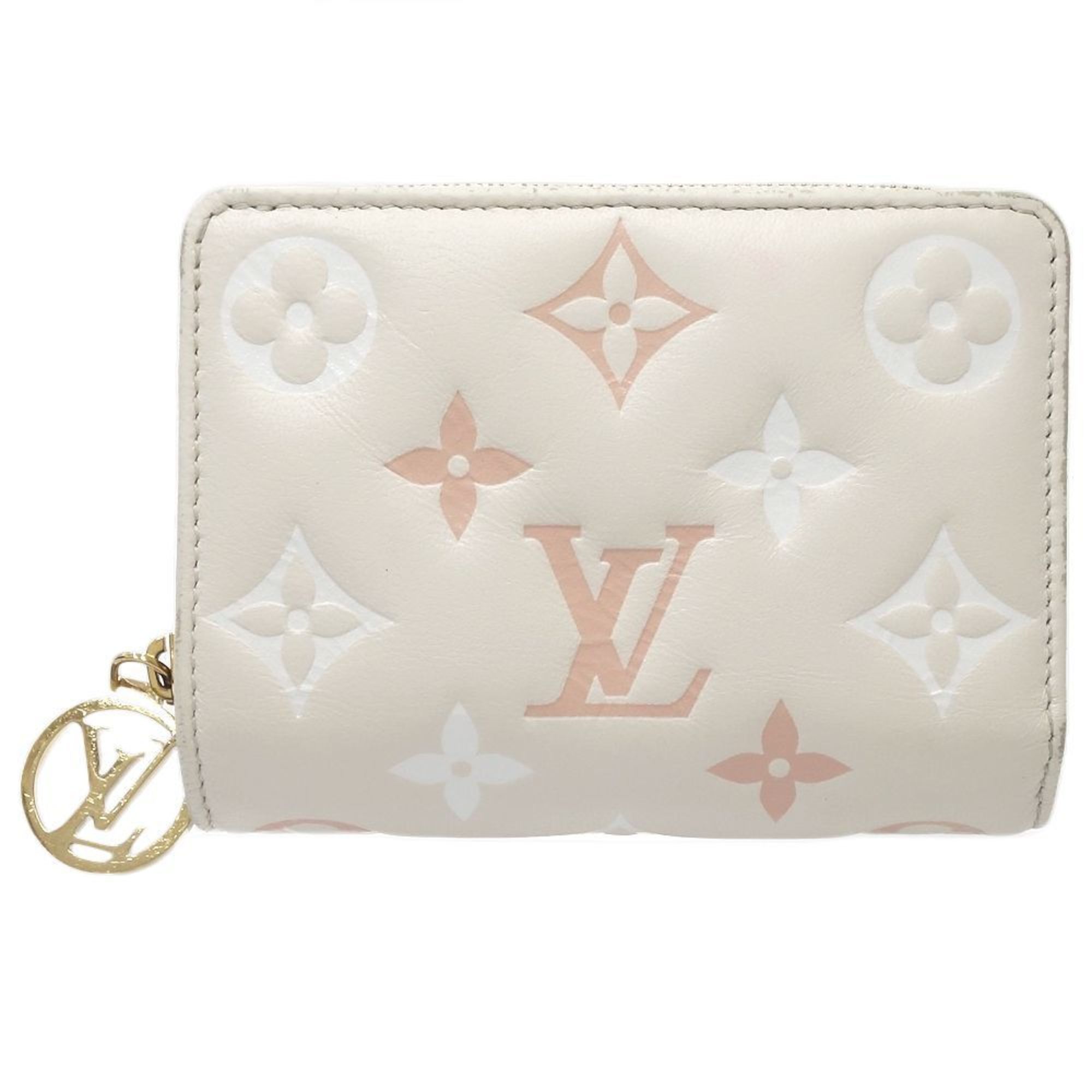 LOUIS VUITTON Louis Vuitton Bi-fold Wallet M82291 Portefeuille Lou Beige Pink 180680