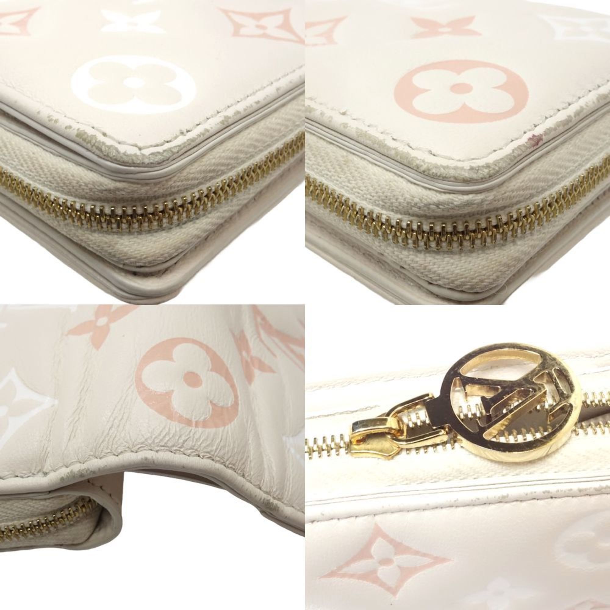 LOUIS VUITTON Louis Vuitton Bi-fold Wallet M82291 Portefeuille Lou Beige Pink 180680