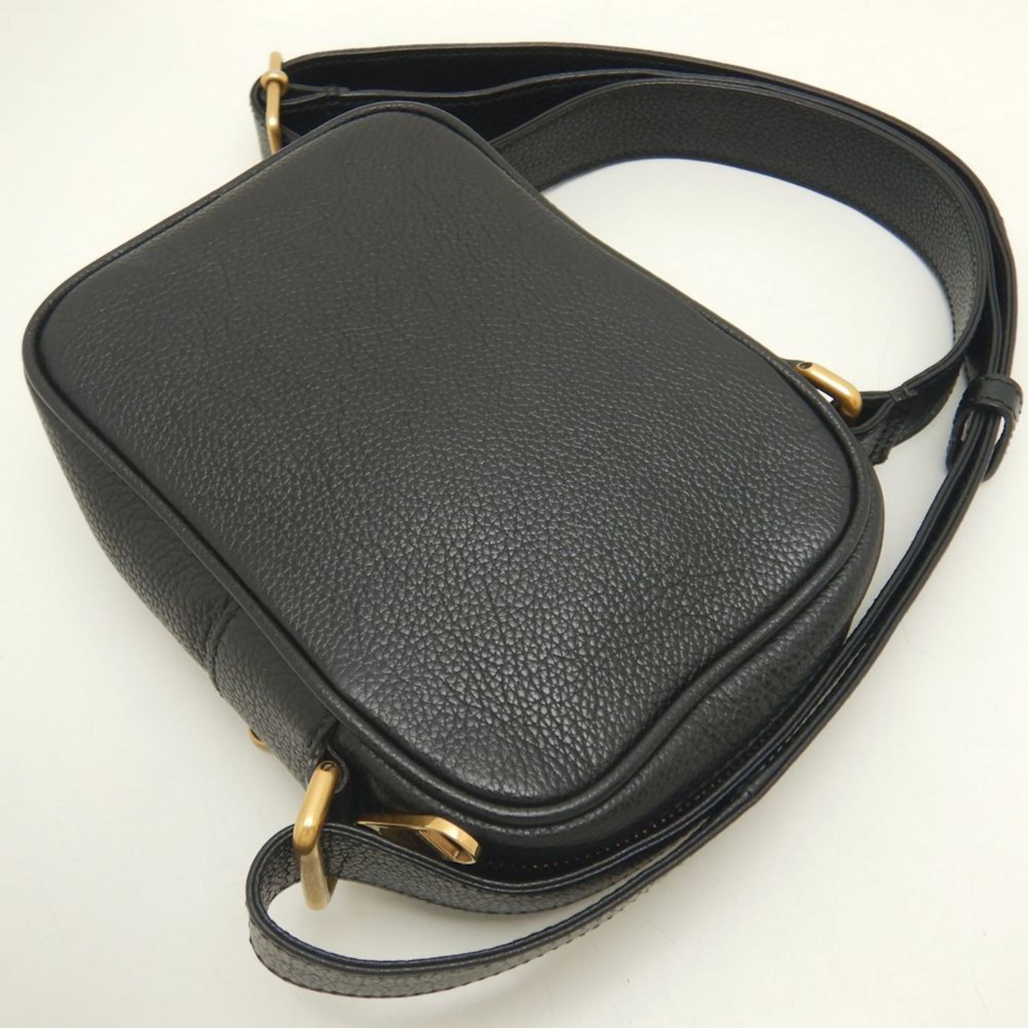 GUCCI Shoulder Bag 574803 Shelly Calf Black 252063