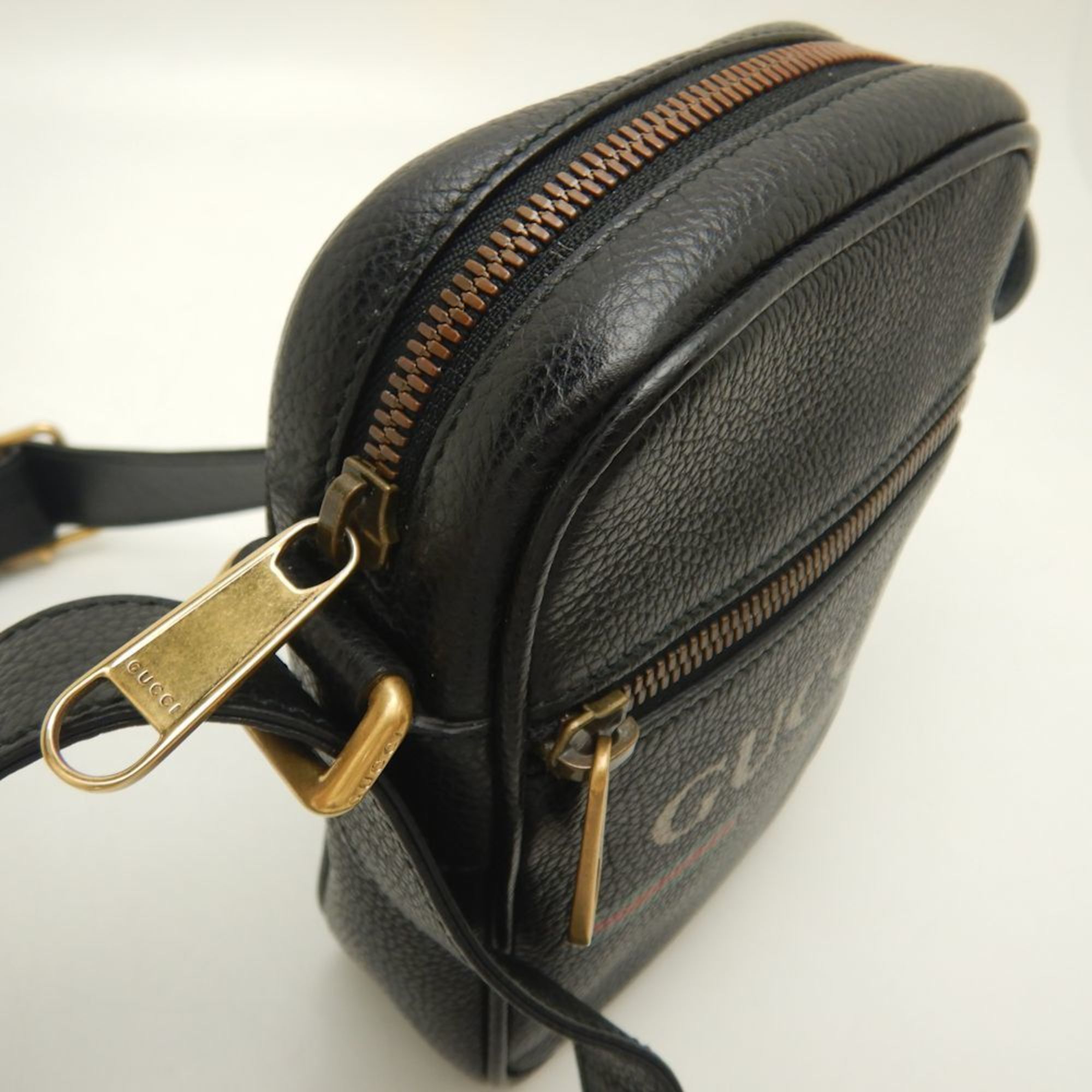 GUCCI Shoulder Bag 574803 Shelly Calf Black 252063