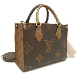 LOUIS VUITTON Louis Vuitton On the Go PM M46373 Handbag Monogram Reverse Brown 252068