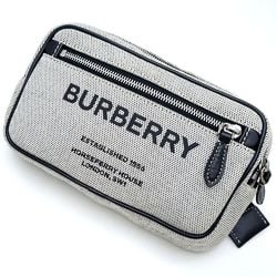 BURBERRY 8038902 Body Bag Canvas x Leather Gray Black 351604