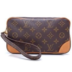 LOUIS VUITTON Louis Vuitton Monogram Marly Dragonne M51827 Second Bag Clutch Brown 351592