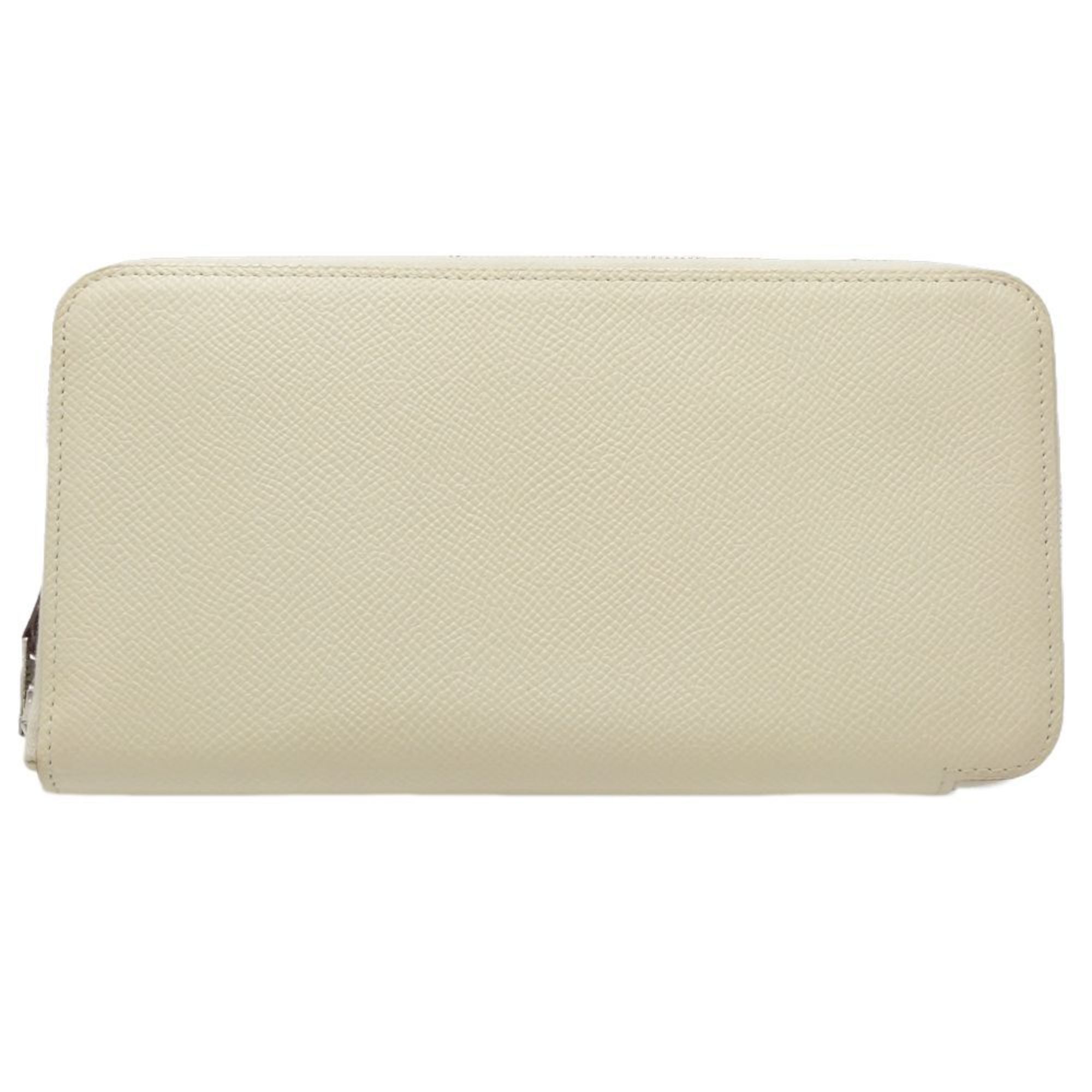 HERMES Hermes Long Wallet Azap Silk In Taurillon Clemence Ivory 180676