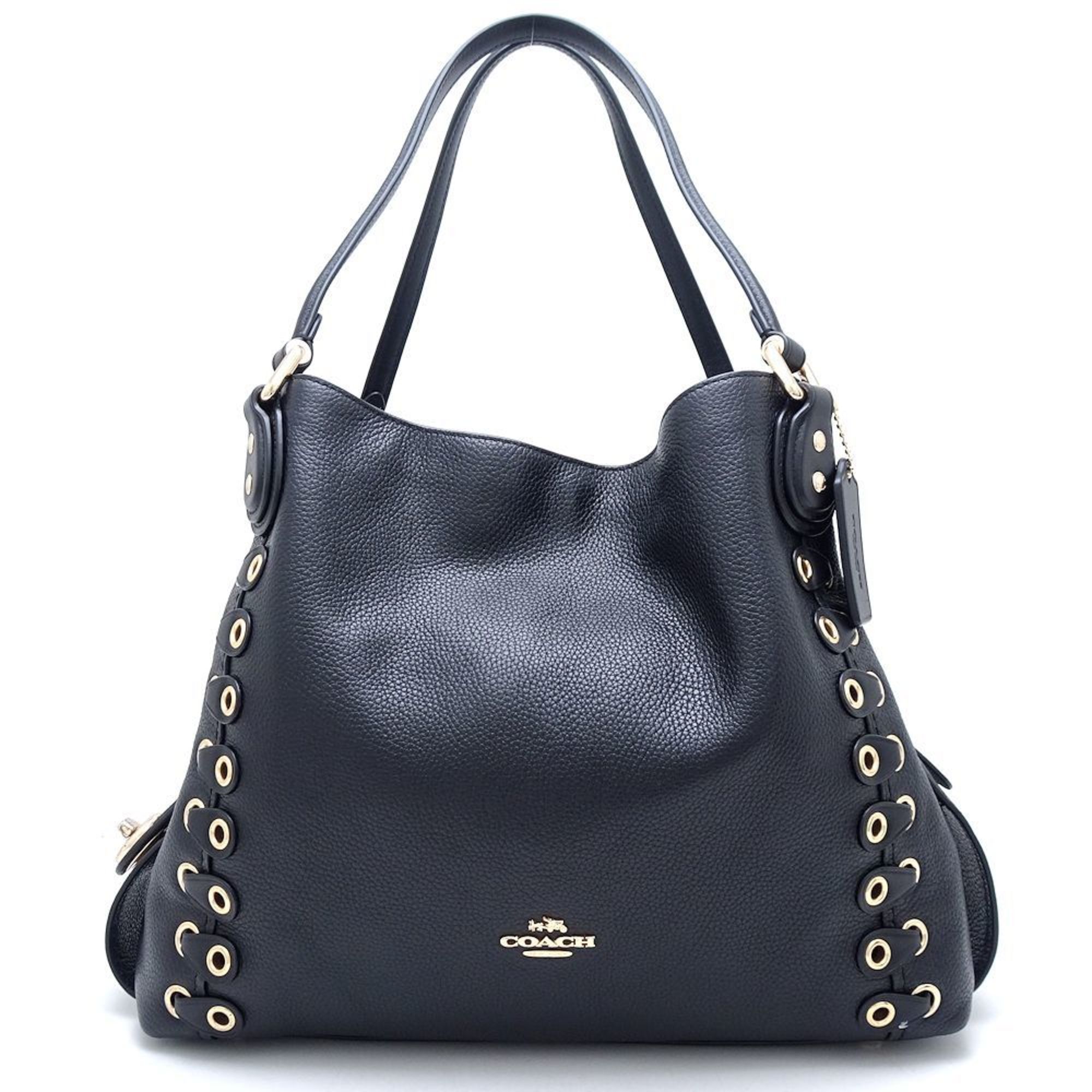 COACH Edie Shoulder Bag 31 21348 Leather Black 351574