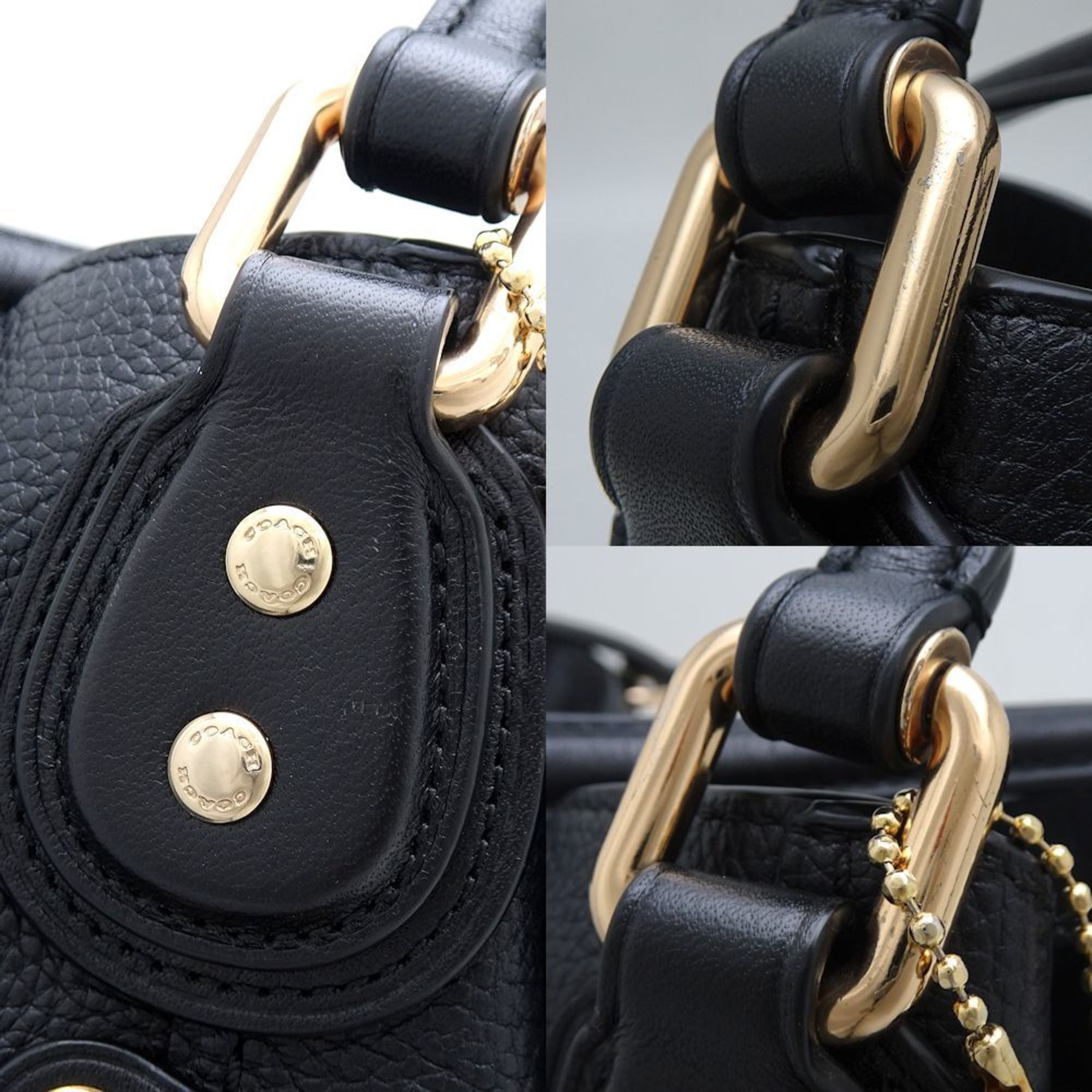 COACH Edie Shoulder Bag 31 21348 Leather Black 351574